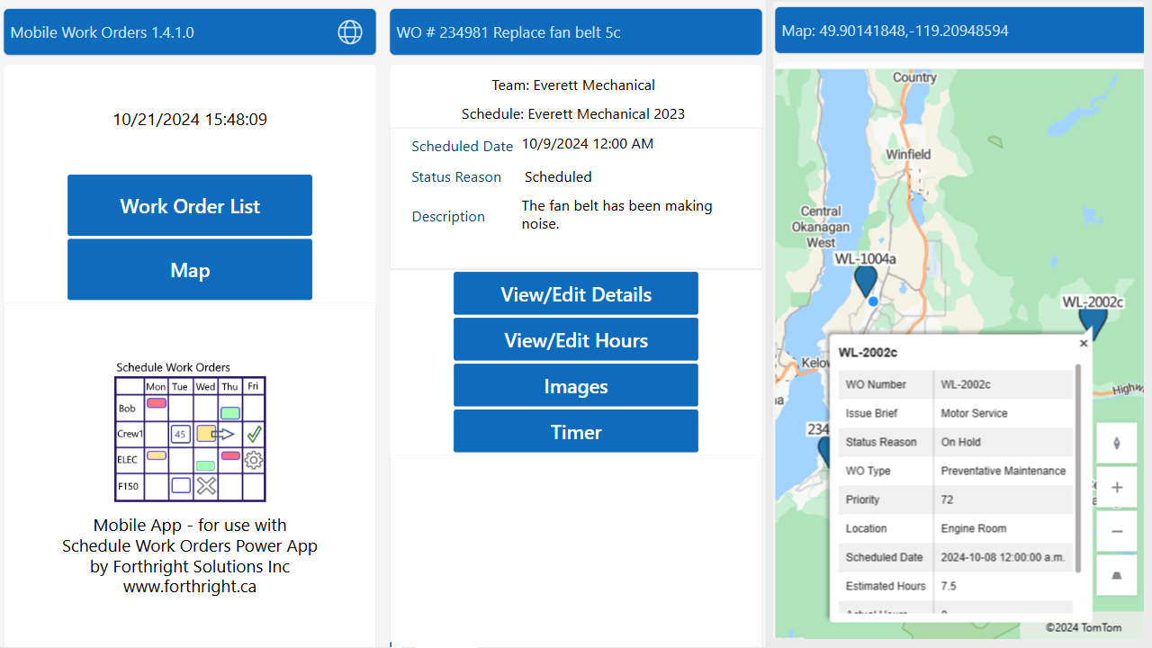 Schedule Work Orders can help with Field Service staff mobile app